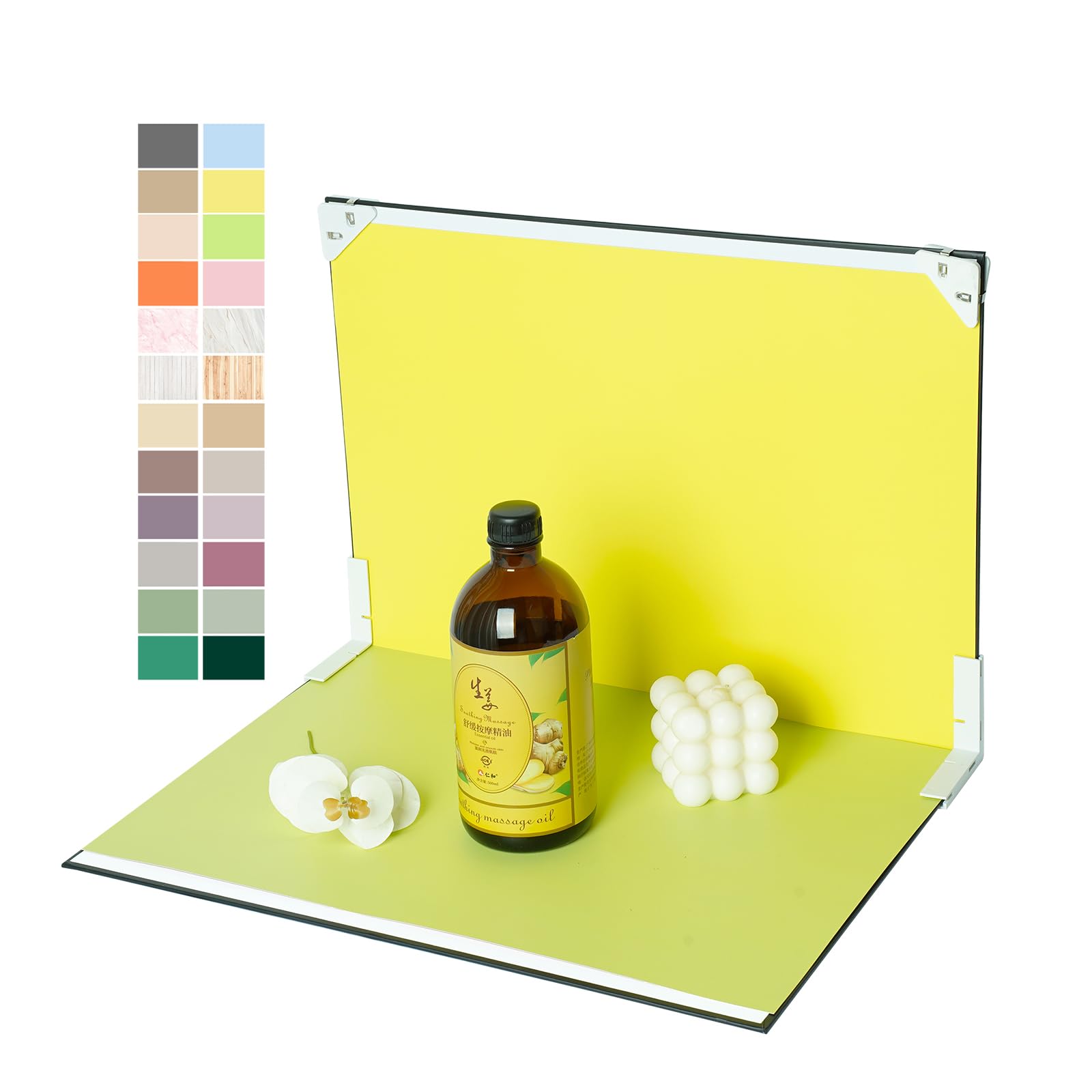 Yoocheese Photo Backdrop for Product Photography - Tabletop Photo Backdrop Kit - 10 Double-Sided Backgrounds, 20 Patterns - 1-Min Setup for Food Photography & Small Products, 16.5 x 11.7 in
